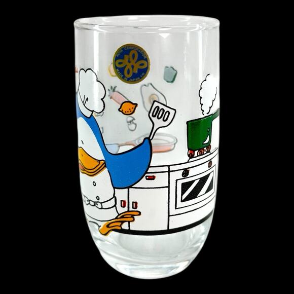 Vintage Suntory Beer Glass Papipu Penguin Chef Cook by Hoya Japan 8oz Breweriana - Picture 3 of 8